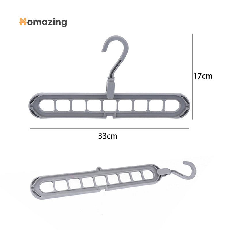 1 MULTI HANGER + 9 NORMAL HANGERS  |  SPACE SAVING CLOTHES HANGER SET