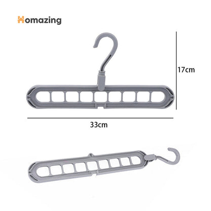 1 MULTI HANGER + 9 NORMAL HANGERS  |  SPACE SAVING CLOTHES HANGER SET