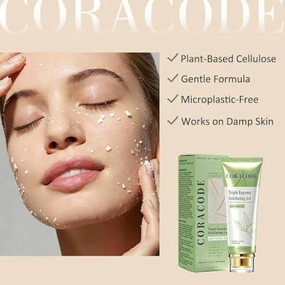 Coracode Triple Enzyme Exfoliating Gel with Green Tea