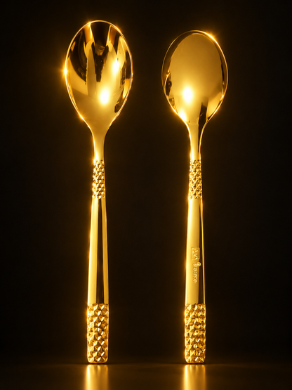 6-GOLDEN SPOON – Electroplated-Luxury in Every Bite