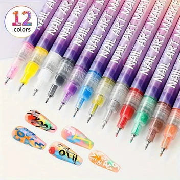 6 COLORS NAIL ART MARKER SET – NAIL ART PEN KIT