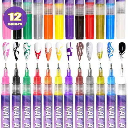 6 COLORS NAIL ART MARKER SET – NAIL ART PEN KIT