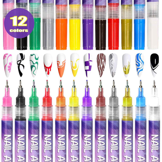 6 COLORS NAIL ART MARKER SET – NAIL ART PEN KIT