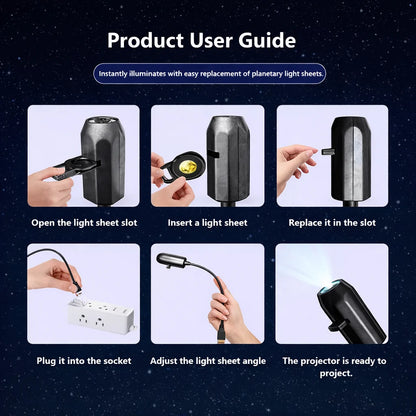 🌌 USB Night Light Projector + 6 Extra Lenses