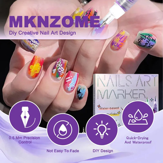 6 COLORS NAIL ART MARKER SET – NAIL ART PEN KIT