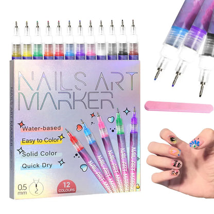 6 COLORS NAIL ART MARKER SET – NAIL ART PEN KIT