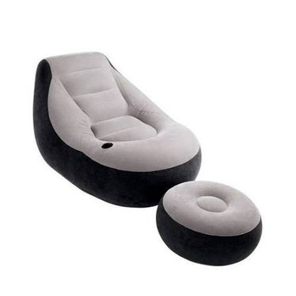Snivy Inflatable Lounge Chair, Folding Portable Lazy Sofa with Foot Stool