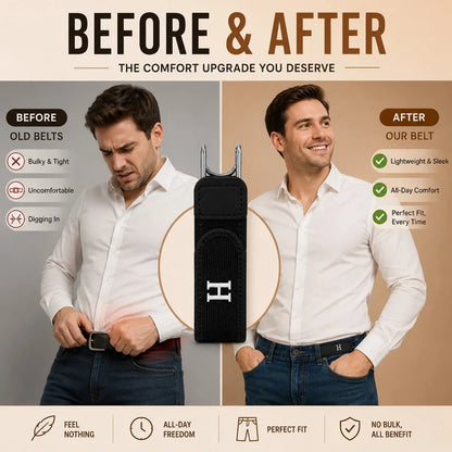 1 BUCKLE-FREE BELT - NO BULK - CLEAN